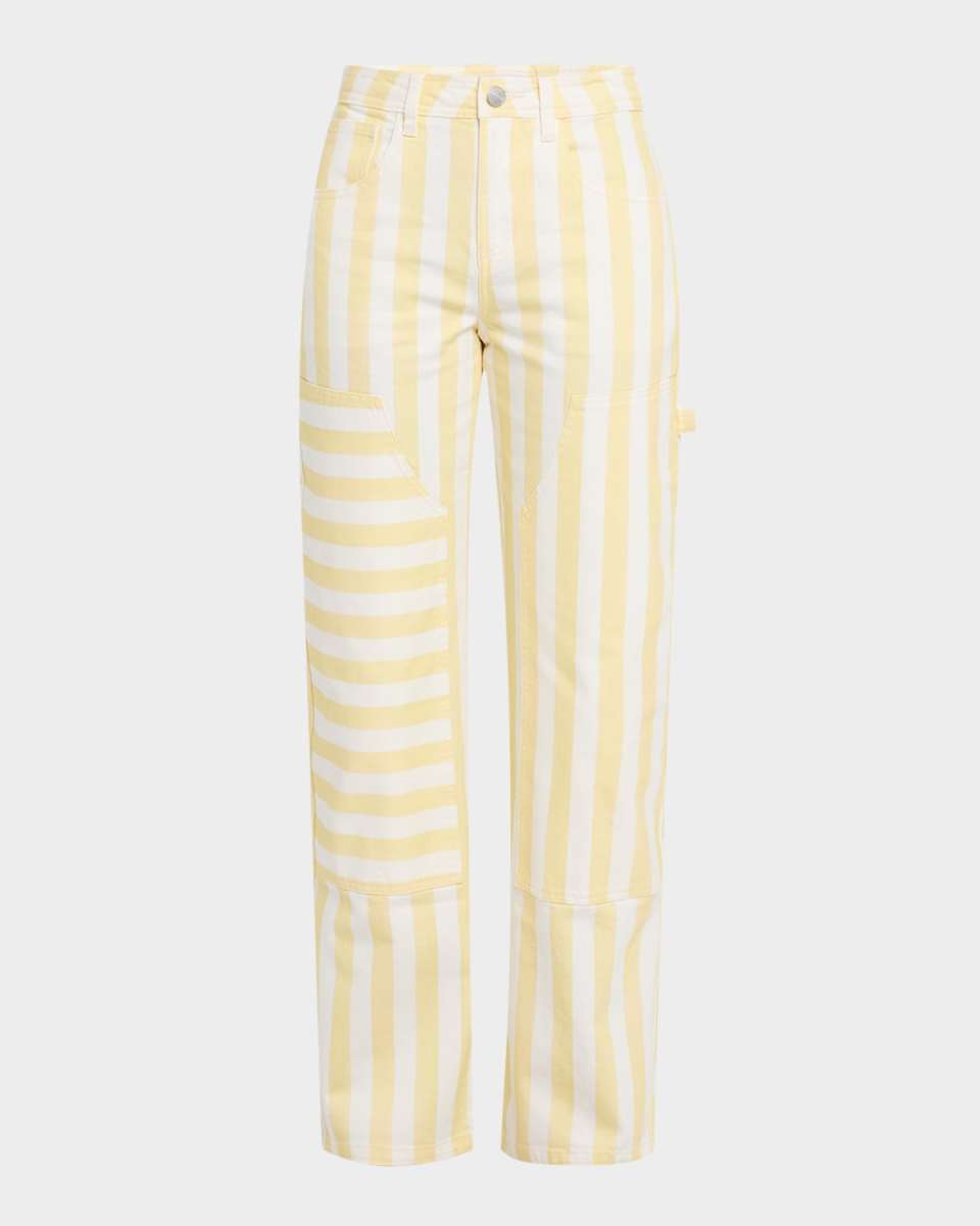 Bruno Stripe Straight-Leg Carpenter Jeans